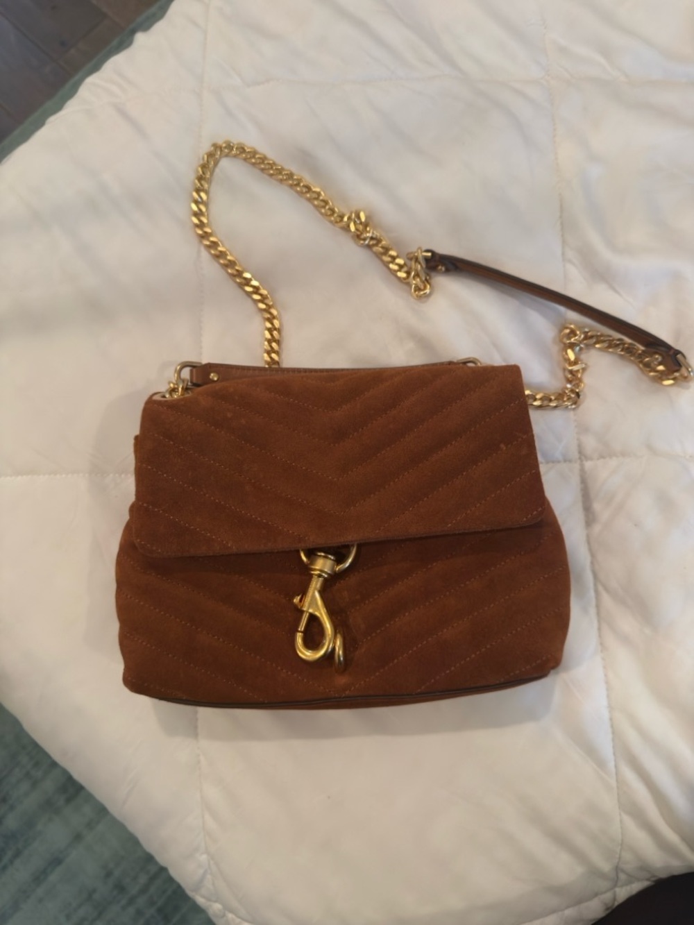 Rebecca Minkoff Small Edie Crossbody in Equestrian Suede